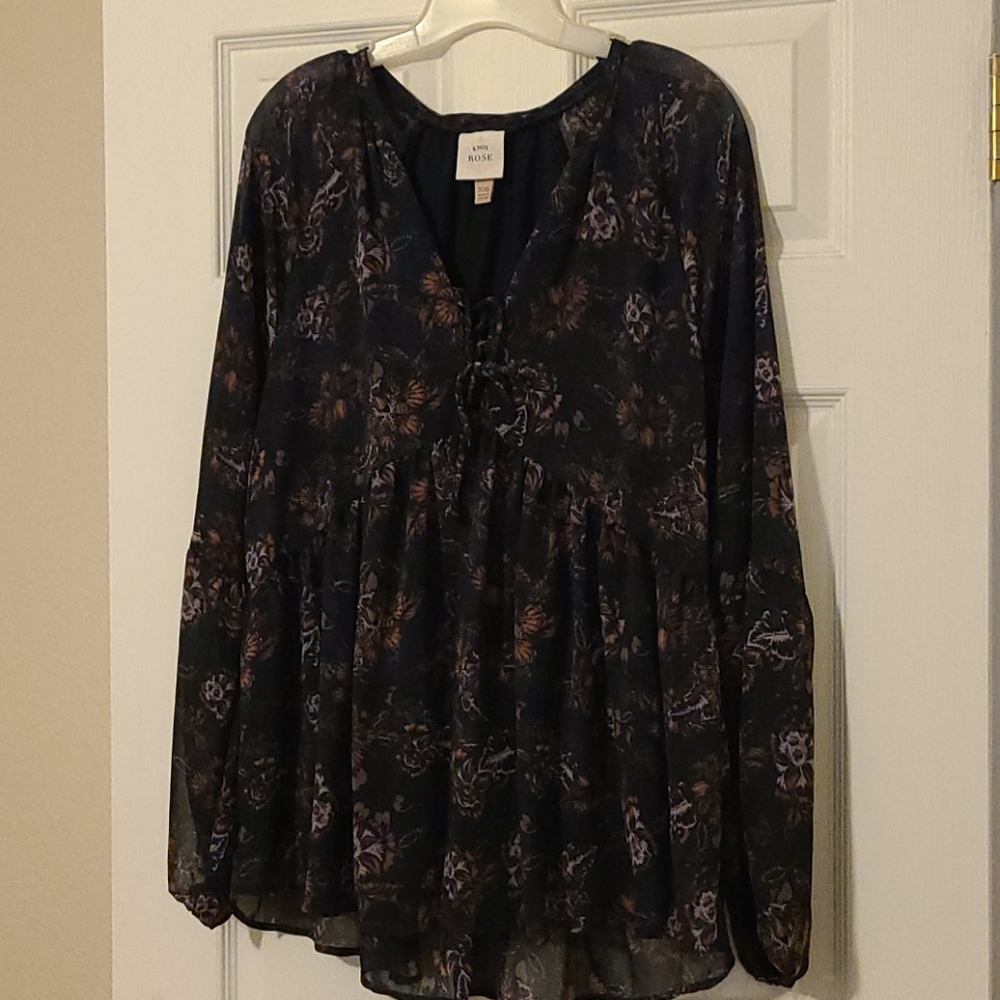 Baby doll tunic blouse